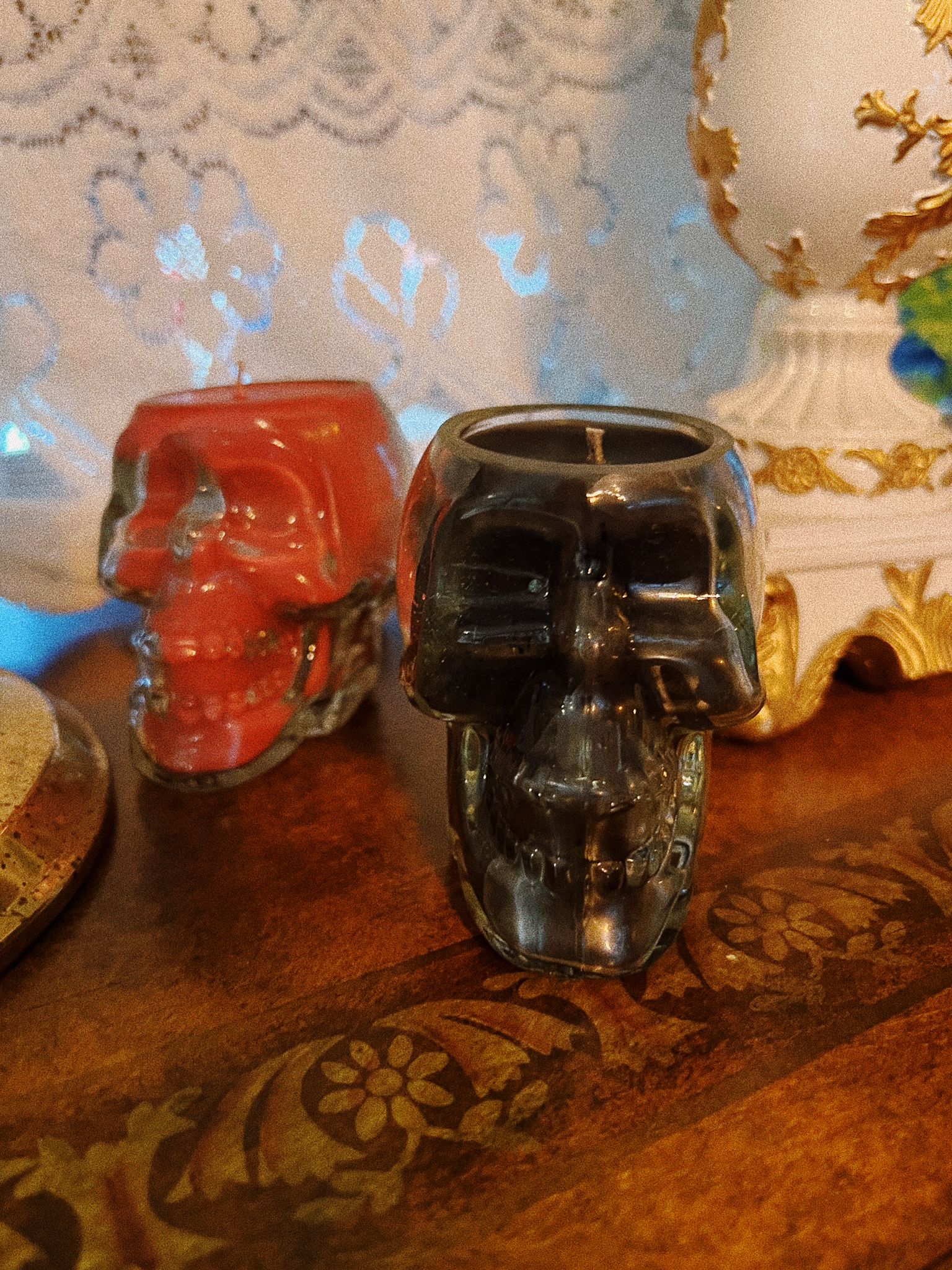 Halloween Skull Beeswax Candles
